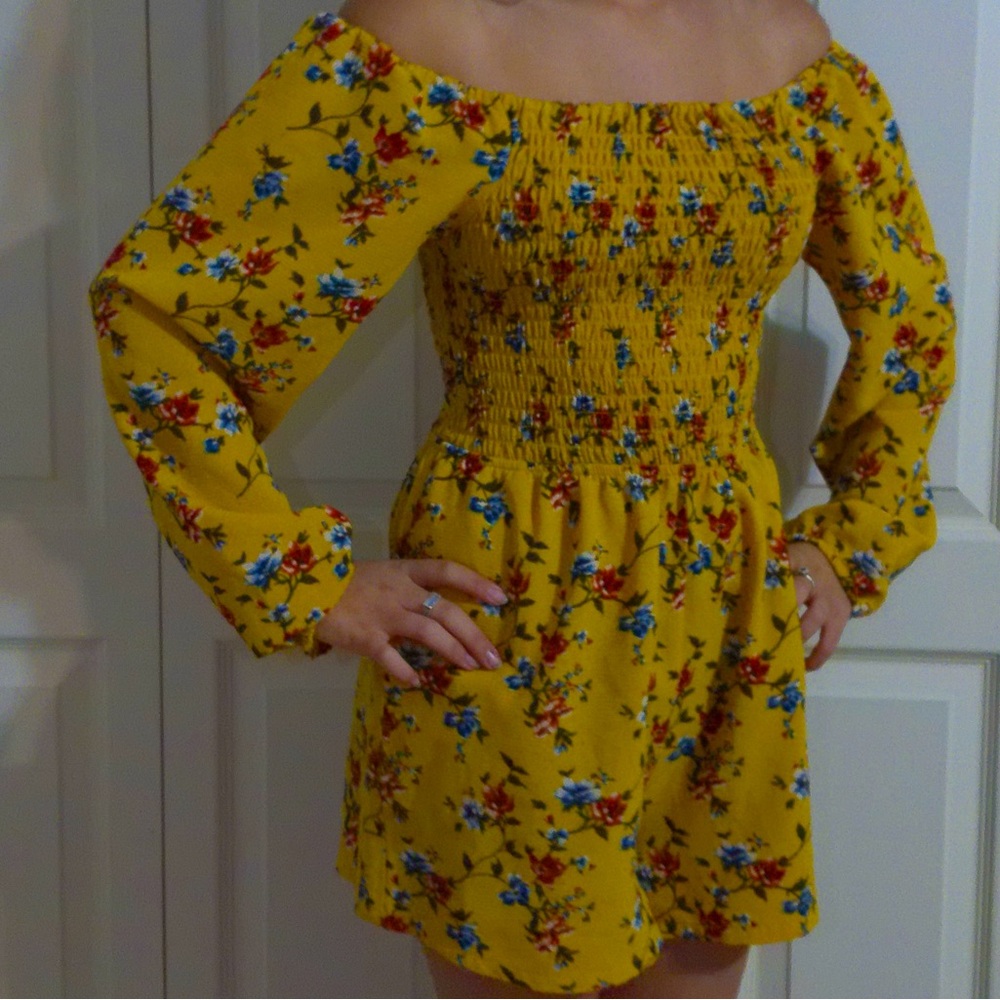 Mia Off The Shoulder Floral Romper